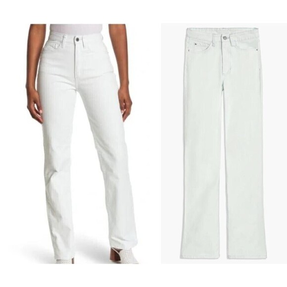 WeWoreWhat Size 27 Super Bleached Kick Flare Wide Leg High Rise Denim NEW Jeans - Picture 3 of 17